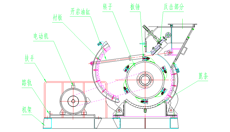 粗粉磨的结构示意图